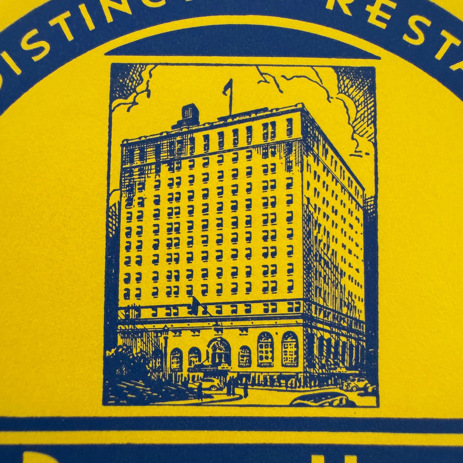 Vintage Travel Luggage Label The Penn Harris Harrisburg Pennsylvania PA