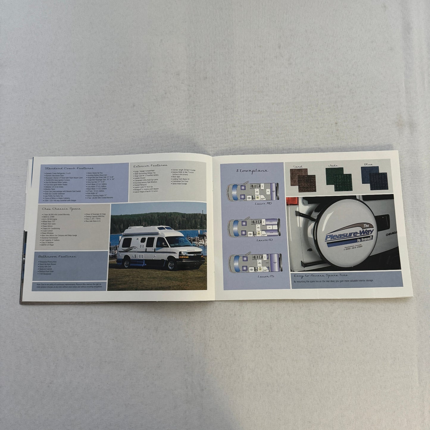 2004 Pleasure Way Motorhome RV Camper Van Sales Brochure Catalog Ford Chevrolet