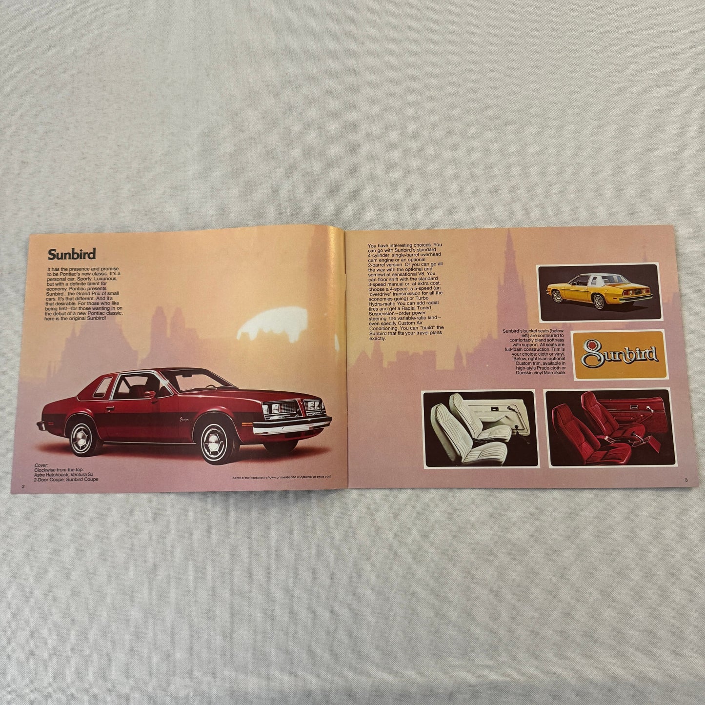 1976 Pontiac Sales Brochure Catalog Sunbird Ventura Astre Vintage Advertising