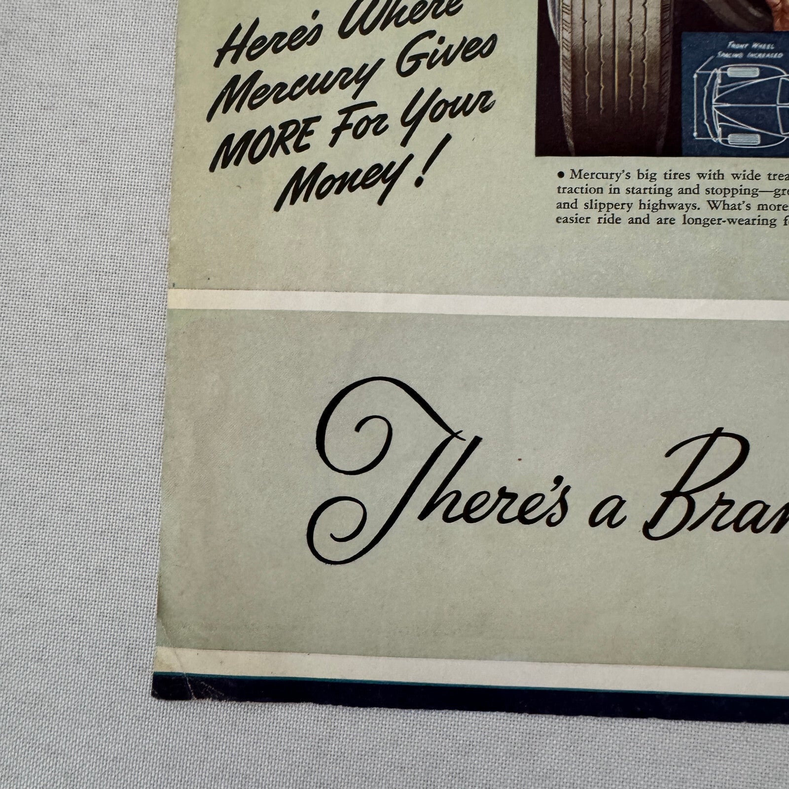 1942 Mercury Eight Car Sales Brochure Catalog Poster Coupe Town Sedan Canadian