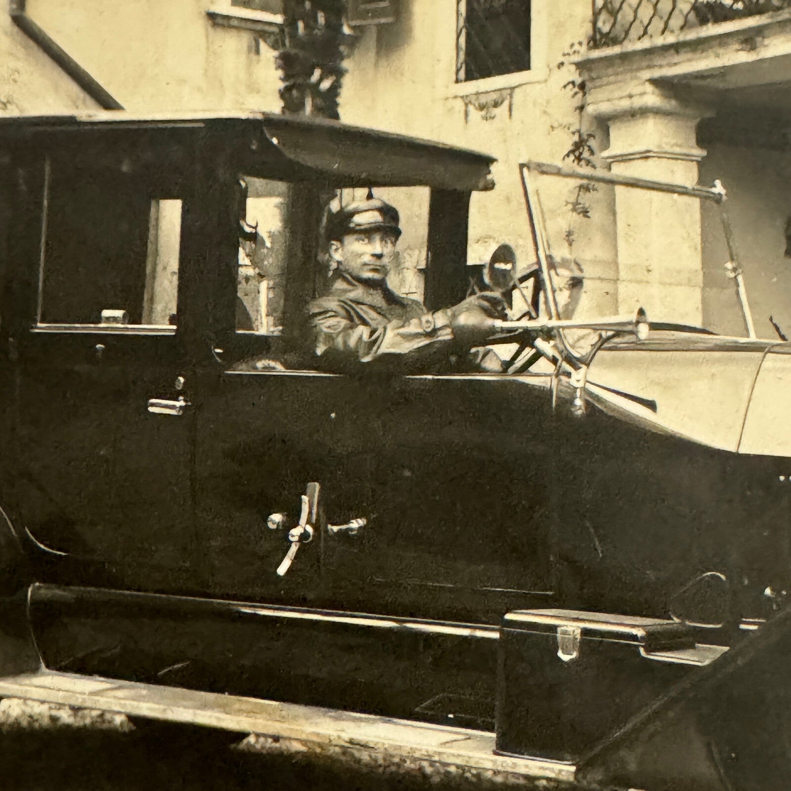 Vintage Postcard Post Card Real Photo Postcard RPPC Chauffeur Automobile Italian