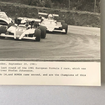 1981 Honda Formula 2 Racing Press Photo Photograph Mantorp Park Sweden 