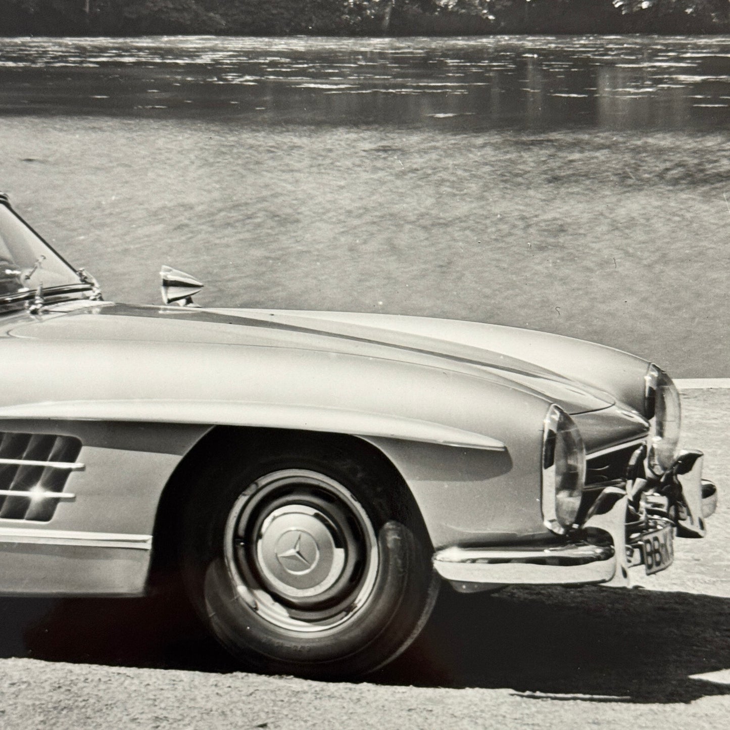 Mercedes Benz 300 SL Car Factory Photo Photograph Print Vintage
