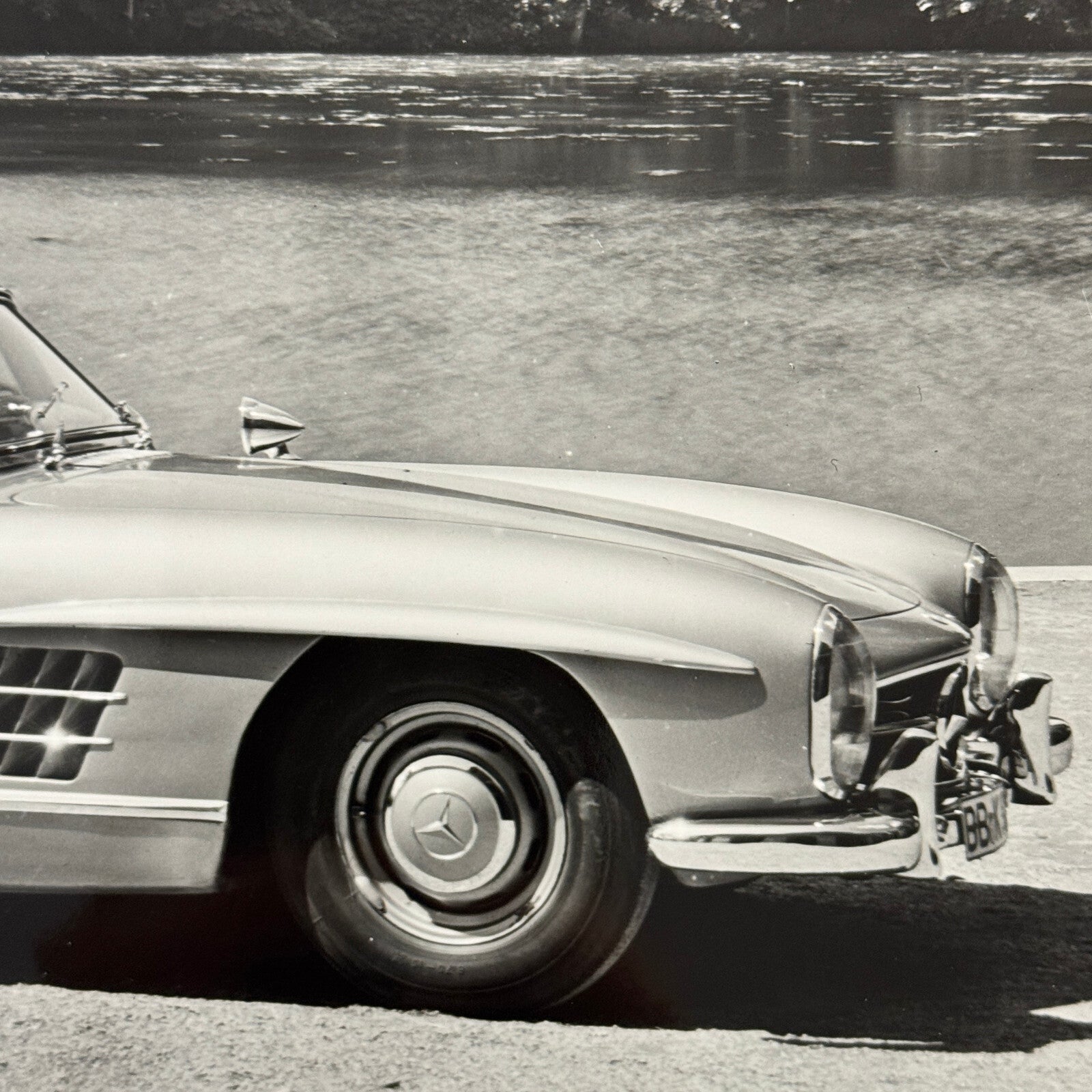 Mercedes Benz 300 SL Car Factory Photo Photograph Print Vintage