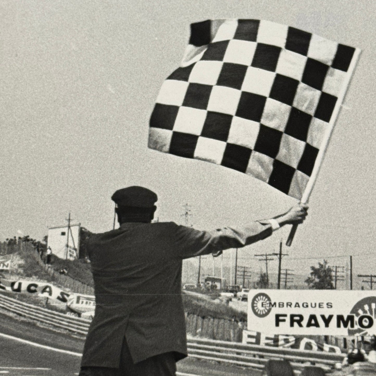 Vintage 1968 Racing Photo Graham Hill Spanish Grand Prix Win Press Photograph