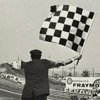 Vintage 1968 Racing Photo Graham Hill Spanish Grand Prix Win Press Photograph