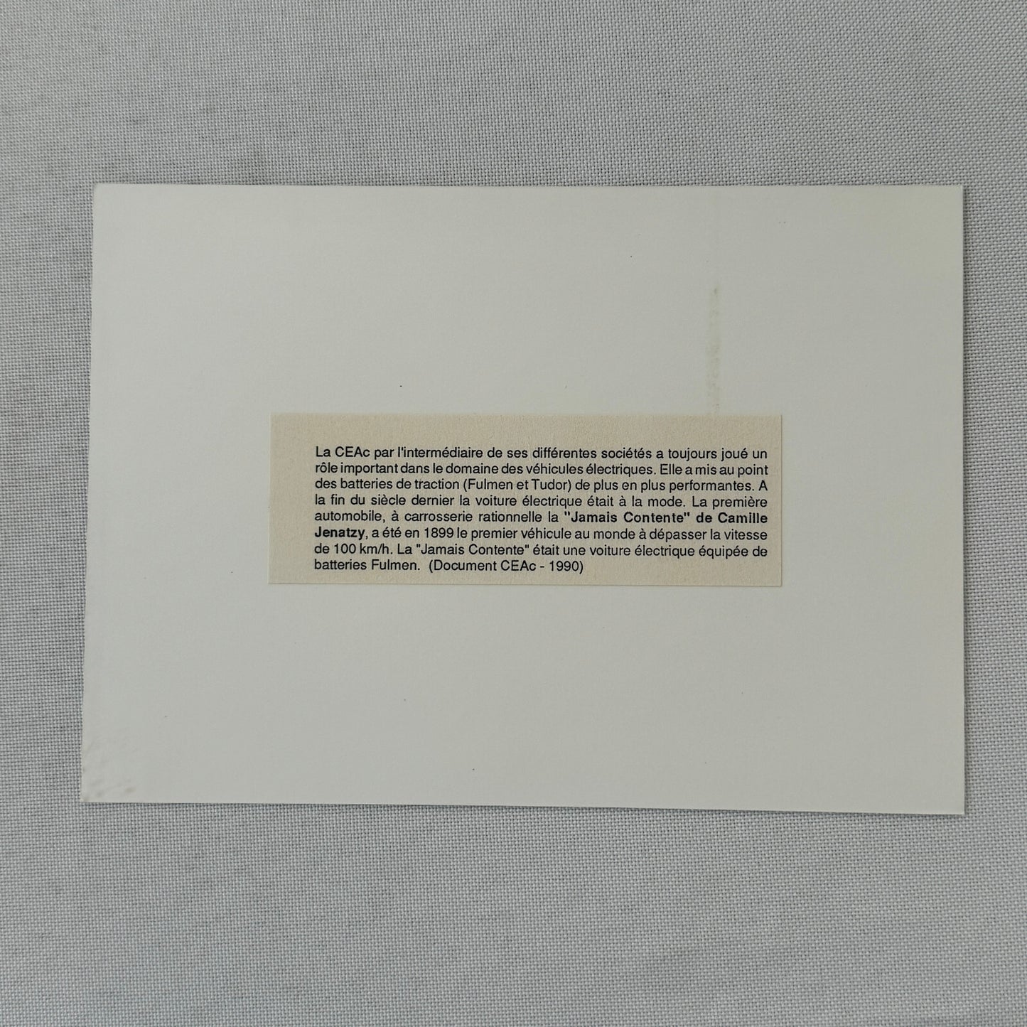 La Jamais Contente Camille Jenatzy Electric Car Photo Photograph Print