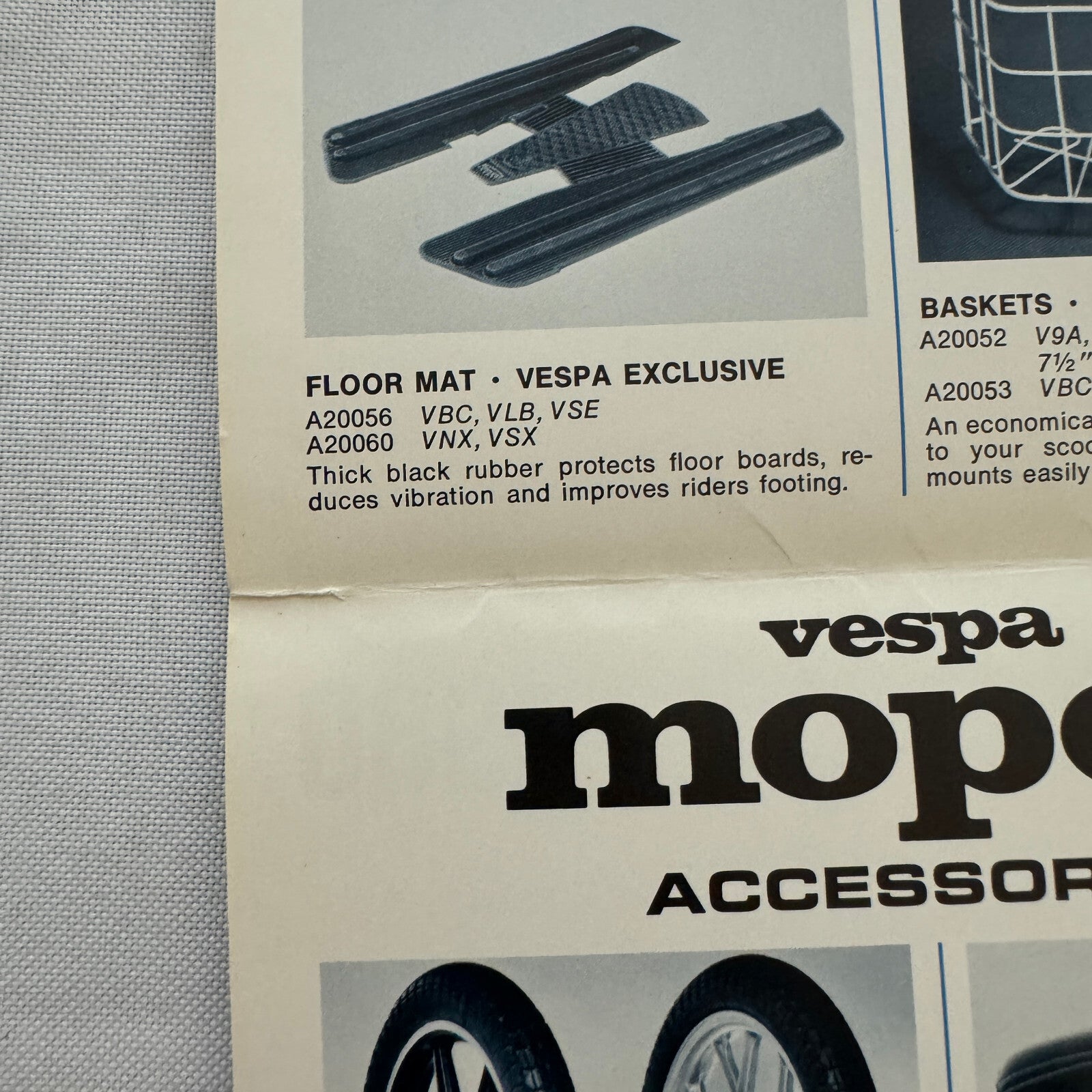 1980 Vespa Scooter and Moped ACCESSORIES Sales Brochure Catalog