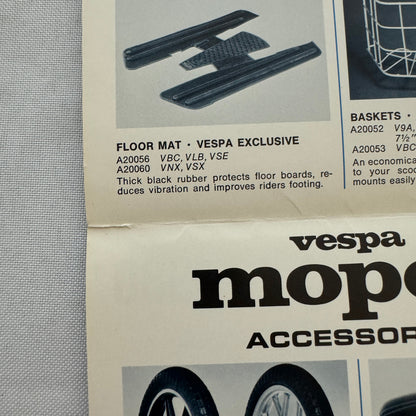 1980 Vespa Scooter and Moped ACCESSORIES Sales Brochure Catalog