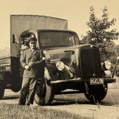 Vintage Mercedes Benz Truck Photo Photograph Snaphshot Image