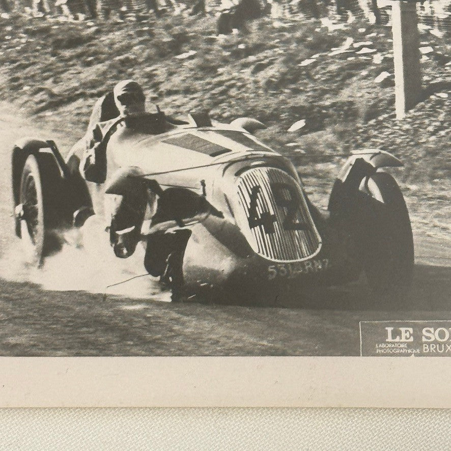 1948 Delahaye 135S Grand Prix Racing Photo Crash Wreck Accident Modern Print