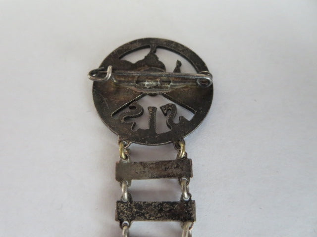 Vintage SLS Scheveningen Luxemburg Scheveningen Car Rally Pin Badge 1954-1969