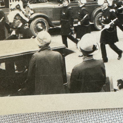 Vintage Car Photo Photograph Print People in Uniform with Automobiles Military