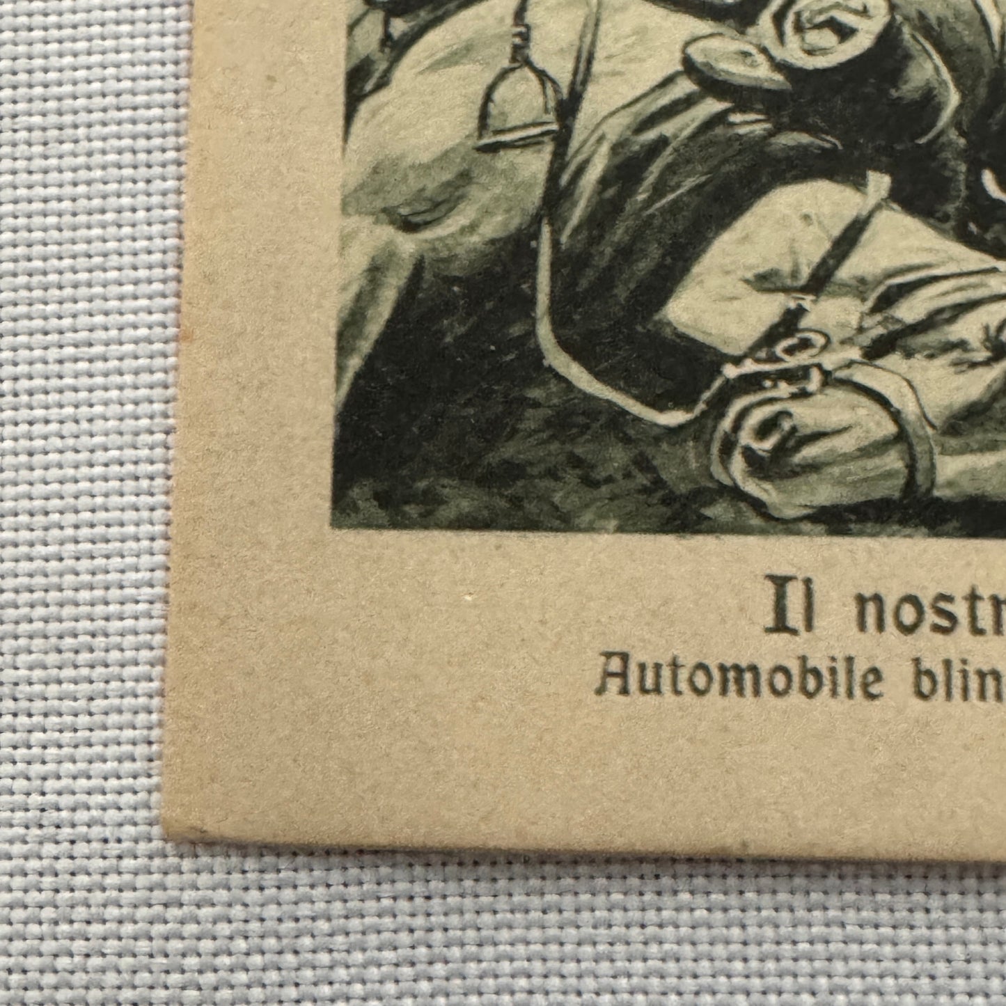 Vintage Italian Military Vehicle Early Tank Postcard Post Card
