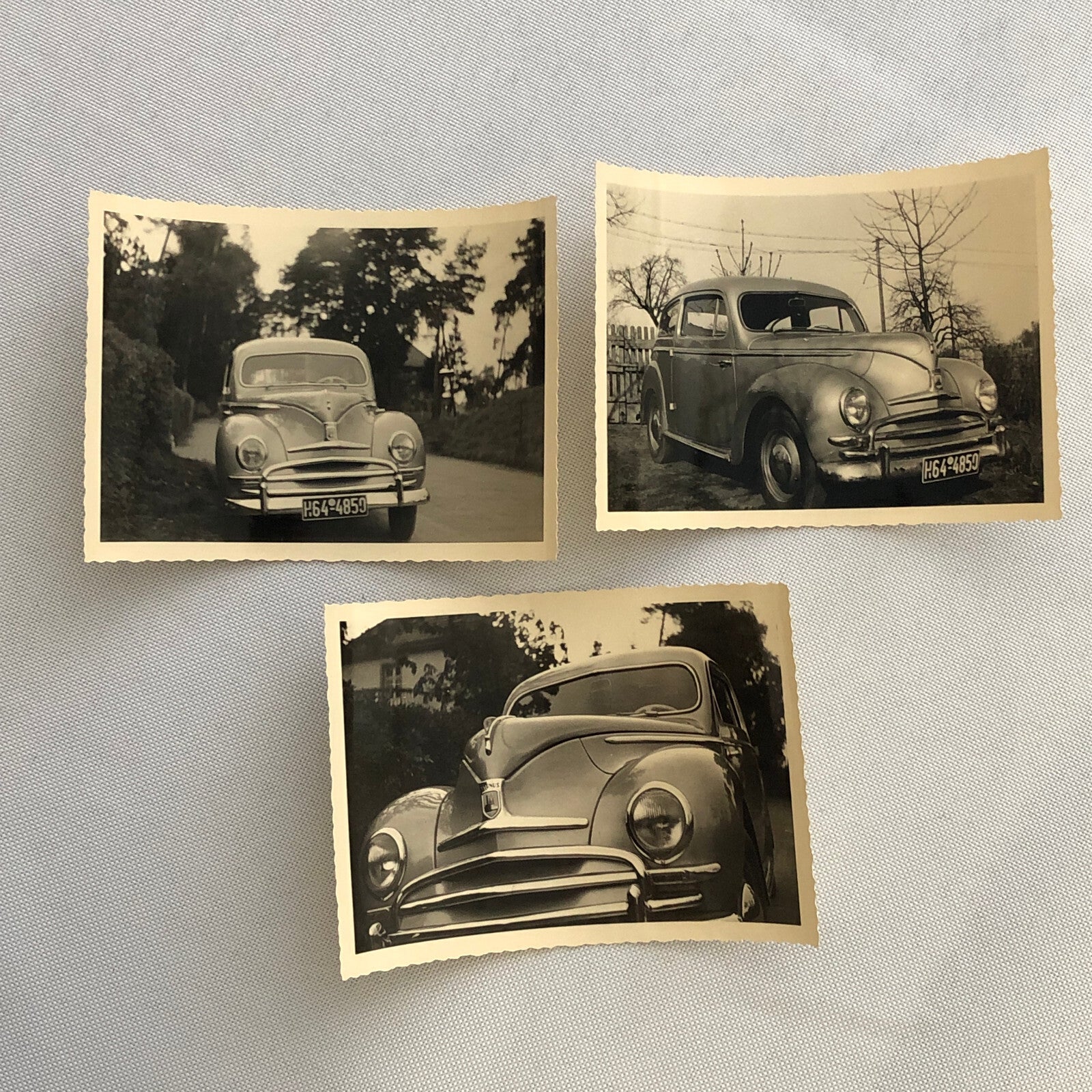 Vintage Photo Photograph Car Automobile Taunus ? Lot of 3 - Tag AL22SM2