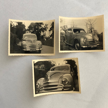 Vintage Photo Photograph Car Automobile Taunus ? Lot of 3 - Tag AL22SM2