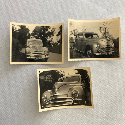 Vintage Photo Photograph Car Automobile Taunus ? Lot of 3 - Tag AL22SM2