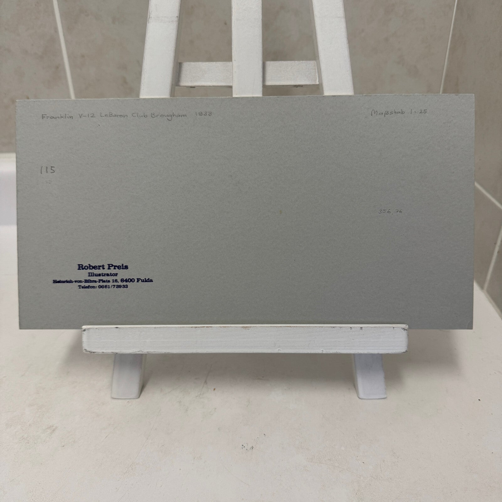 1938 Franklin V12 LeBaron Club Brougham Automobile Illustration Art Drawing