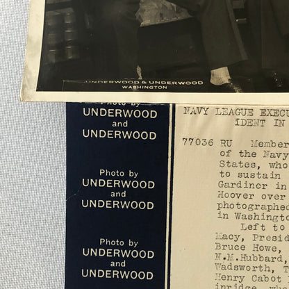 Press Photo Photograph Navy League Against President Herbert Hoover 1931