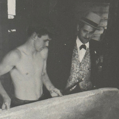 Vintage Press Photo Motor Boat Racing Bathtub Construction Photograph Print