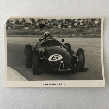 Vintage Racing Car Photograph Photo Print - Jean Behra in BRM Car 