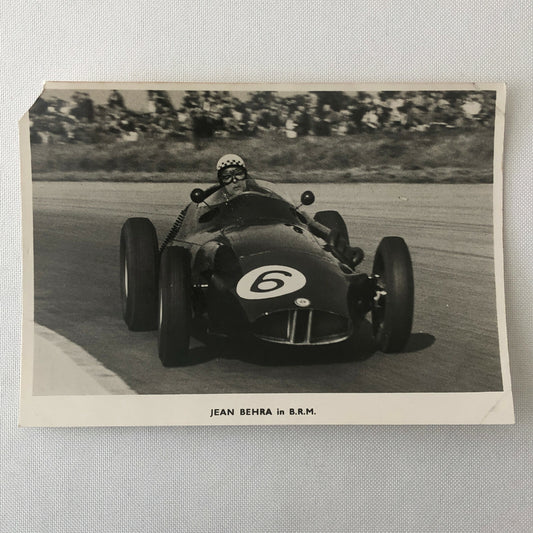 Vintage Racing Car Photograph Photo Print - Jean Behra in BRM Car 