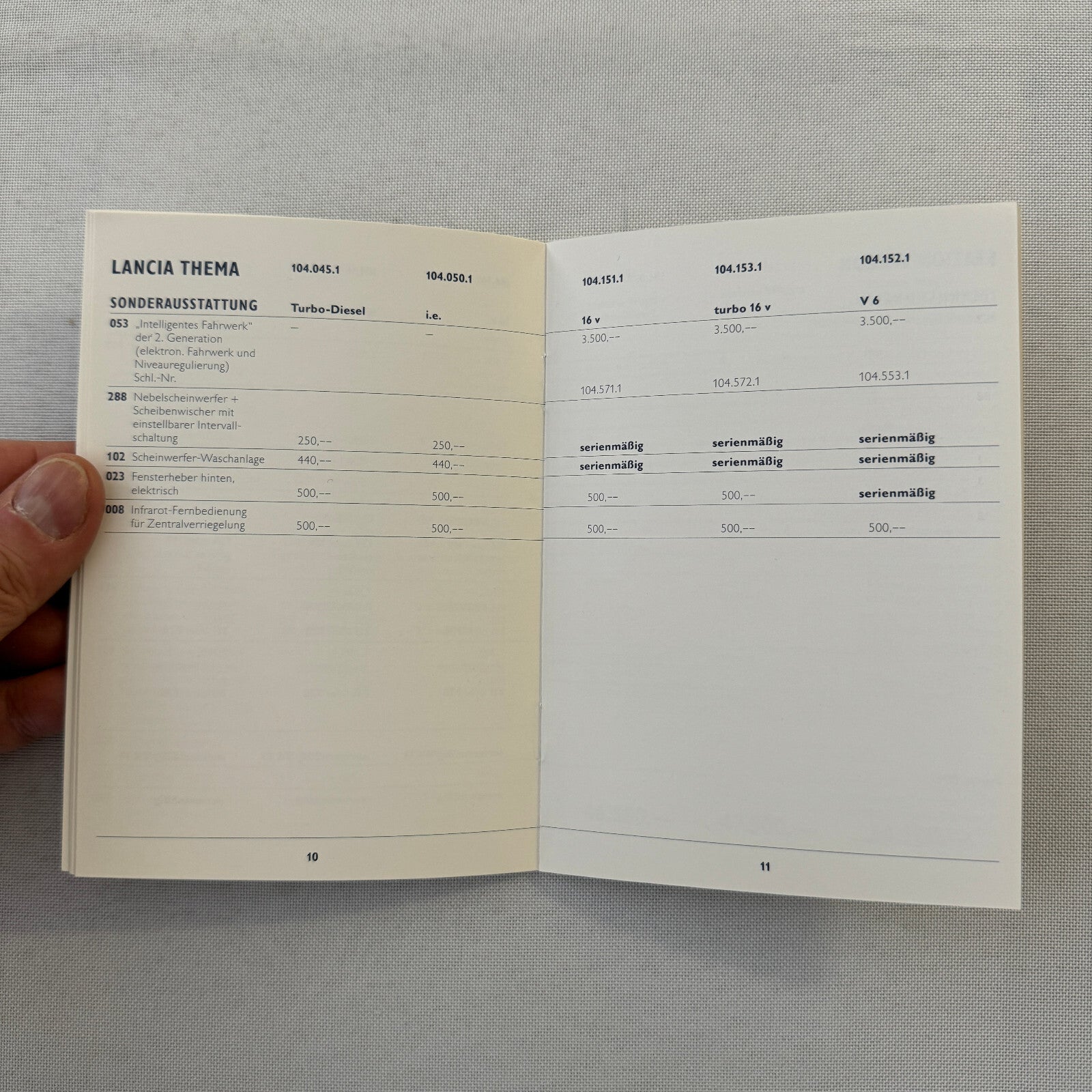 1990 Lancia Thema Technical Data Price List Brochure European German 8.32 Wagon