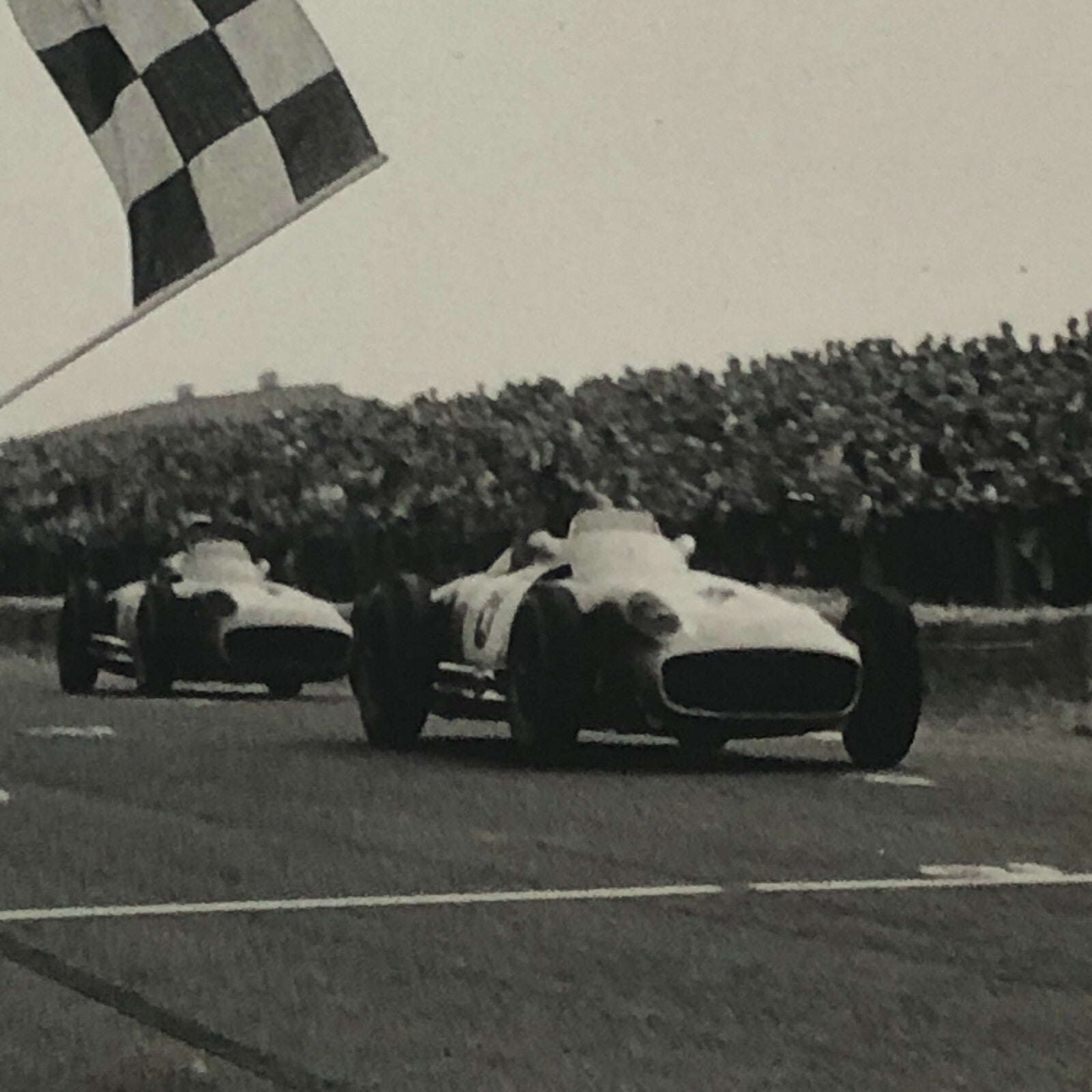 Vintage Juan Manuel Fangio and Stirling Moss Zandvoort Racing Photo Photograph 