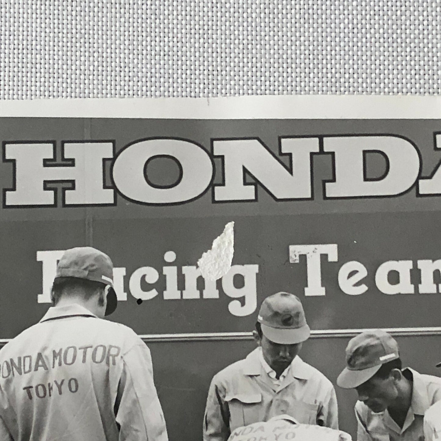 Vintage Honda Grand Prix Racing Car Team Photo Photograph Print 