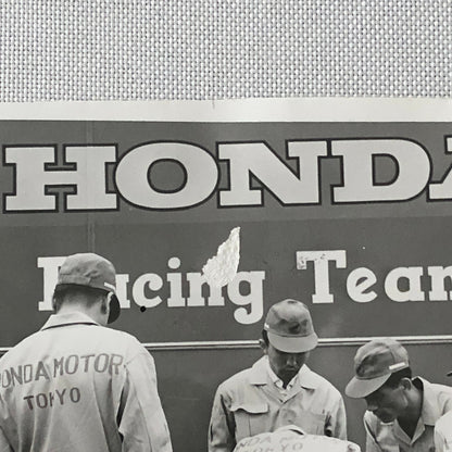 Vintage Honda Grand Prix Racing Car Team Photo Photograph Print 