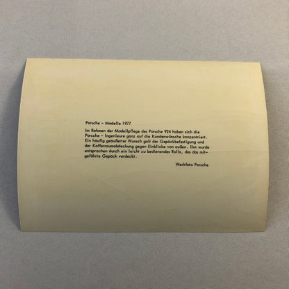 1977 Porsche 924 Coupe Factory Werkfoto Press Photo Photograph German