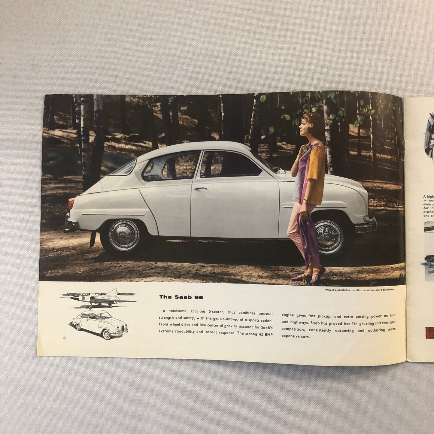 Vintage Saab 96 Sales Brochure Catalog Advertising