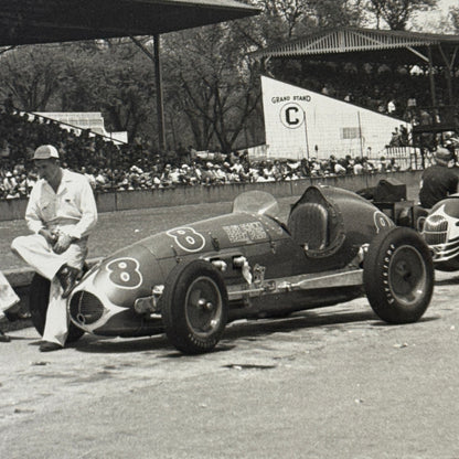 Vintage Racing Photo Photograph Unidentified Car MODERN PRINT