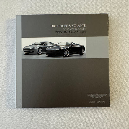Aston Martin Car Press Kit Photo CD Aston Martin V12 Vanquish DB9 Coupe Volante