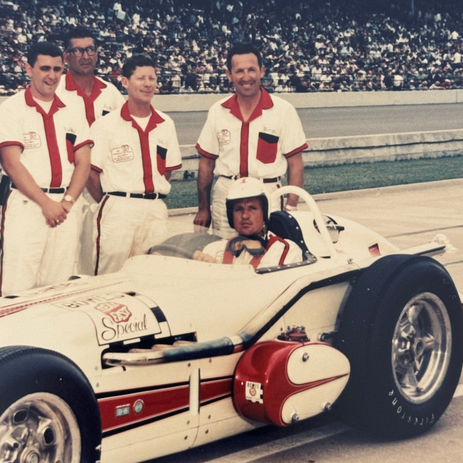 Vintage Indy Racing Photo AJ Foyt 1962 Car Motorsport Modern Print