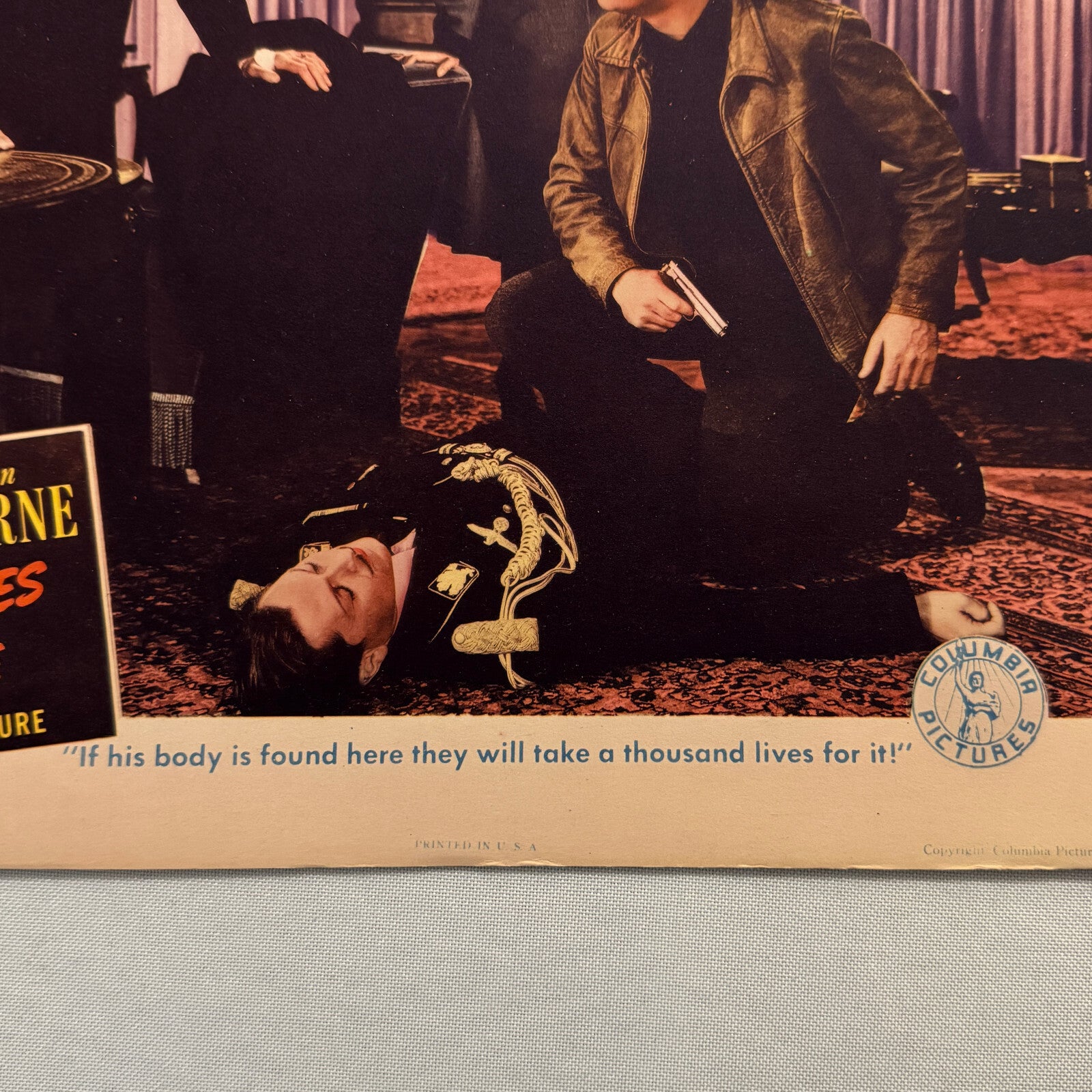 Vintage Movie Lobby Card Poster 1943 First Comes Courage Merle Oberon