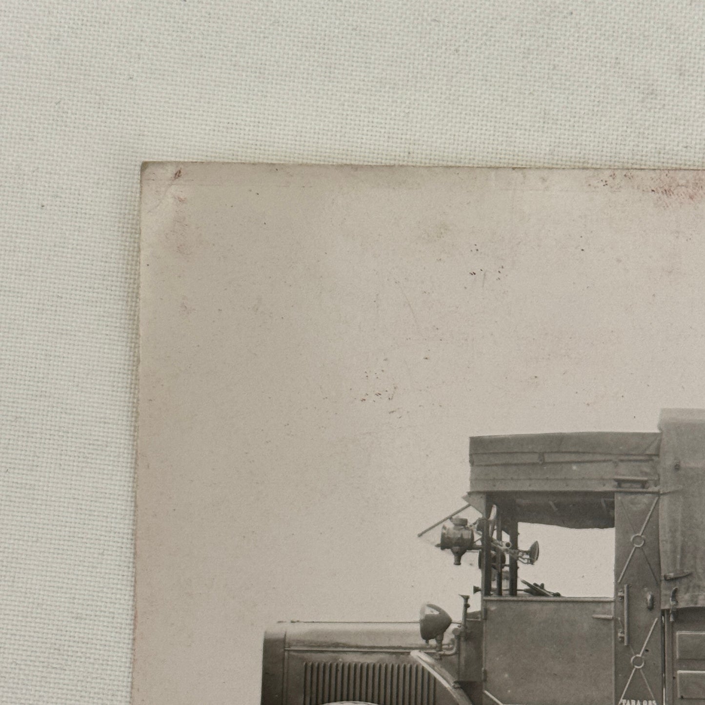 Vintage Photograph Photo Early Antique Military Truck ?