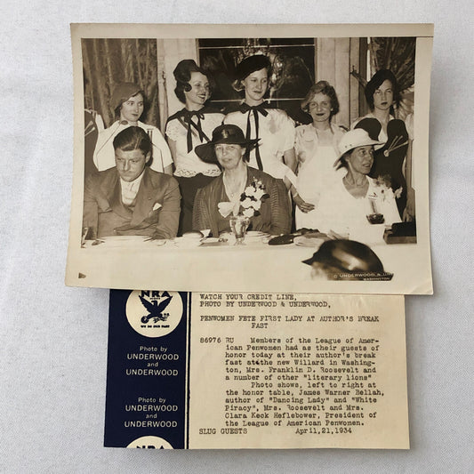 Press Photo Photograph Eleanor Roosevelt First Lady 1934 American Penwomen