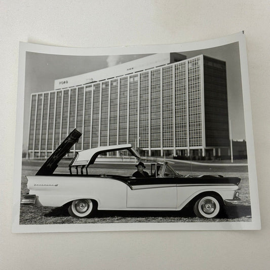 1957 Ford Fairlane Sunliner Convertible Car Photo Photograph Modern Print