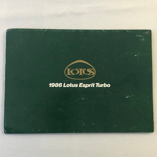 1986 Lotus Esprit Turbo Sales Brochure Vintage FRENCH TEXT