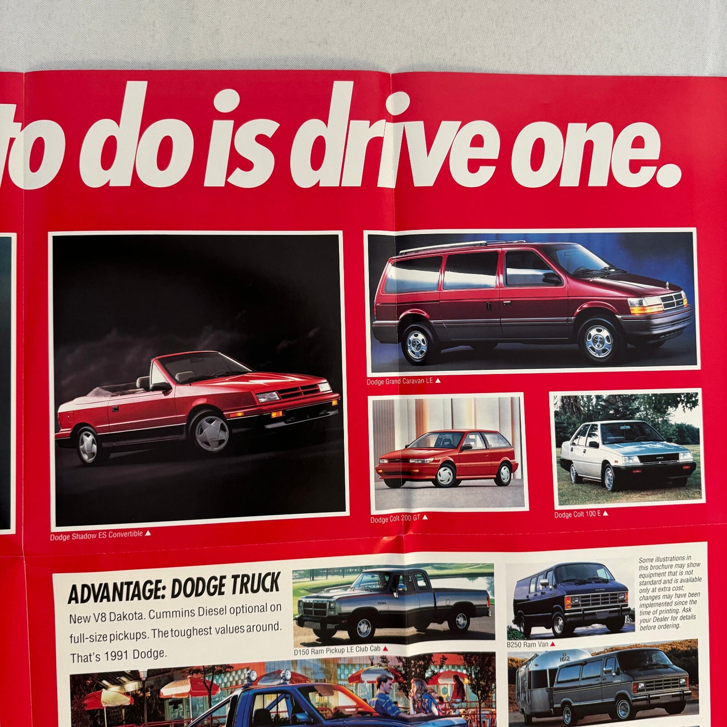 1991 Dodge Sales Brochure Catalog Stealth Poster Shadow Dakota Pickup LeBaron +