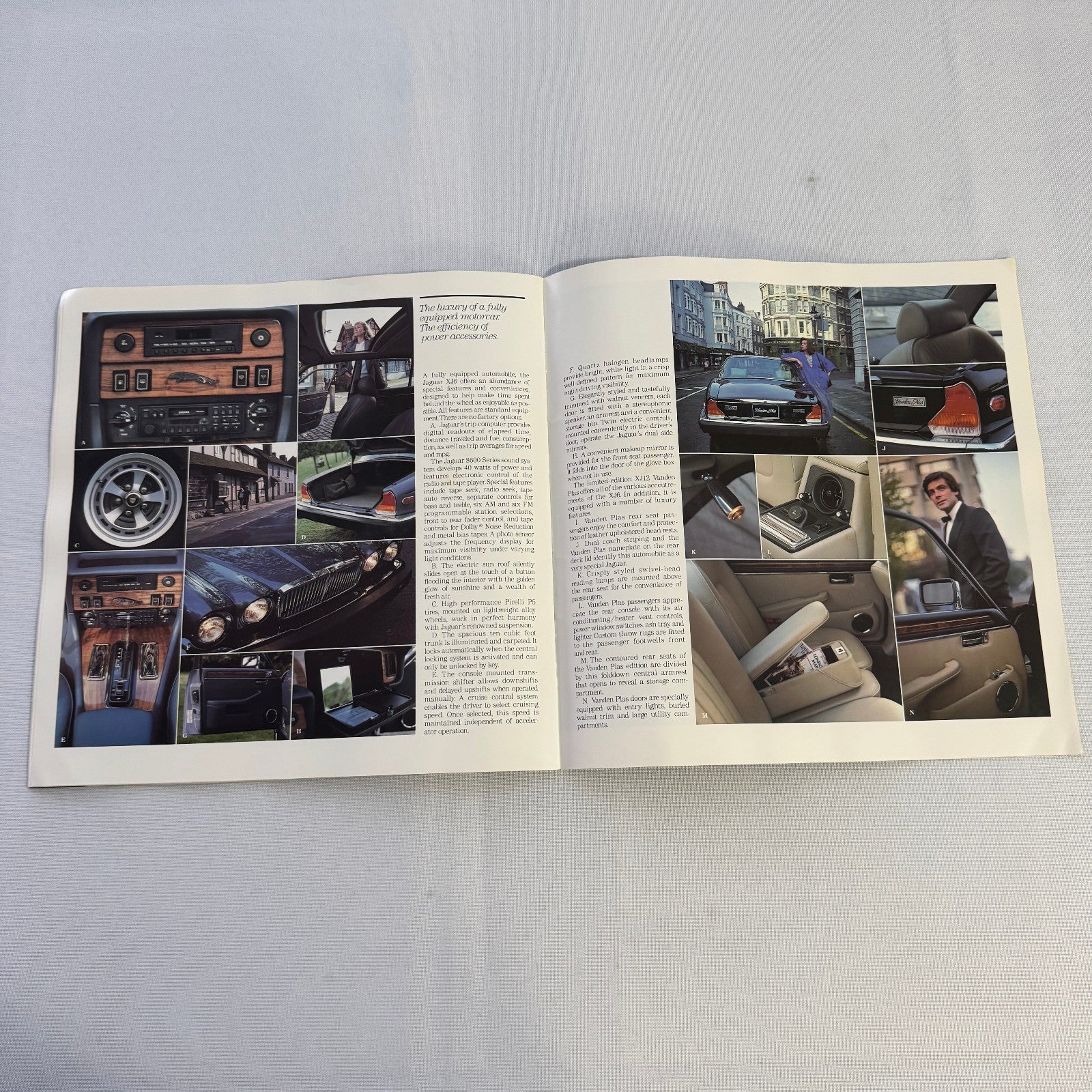 Vintage Jaguar Car Brochure XJ6 Sovereign XJ12 Plas Catalog Automobile 1985 1986