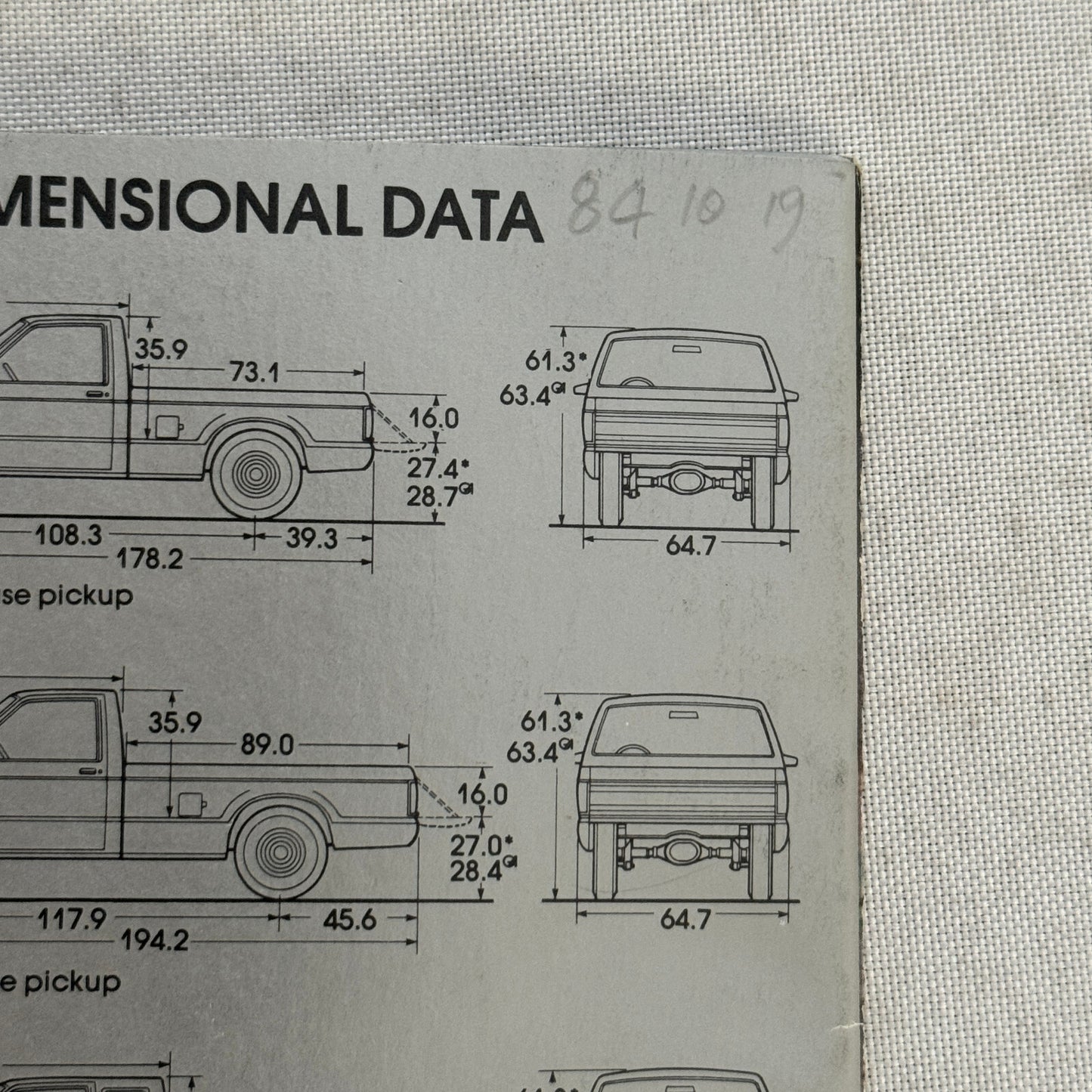 1985 GMC S-15 Pickup S15 Pickup Truck Sales Brochure Catalog Advertising