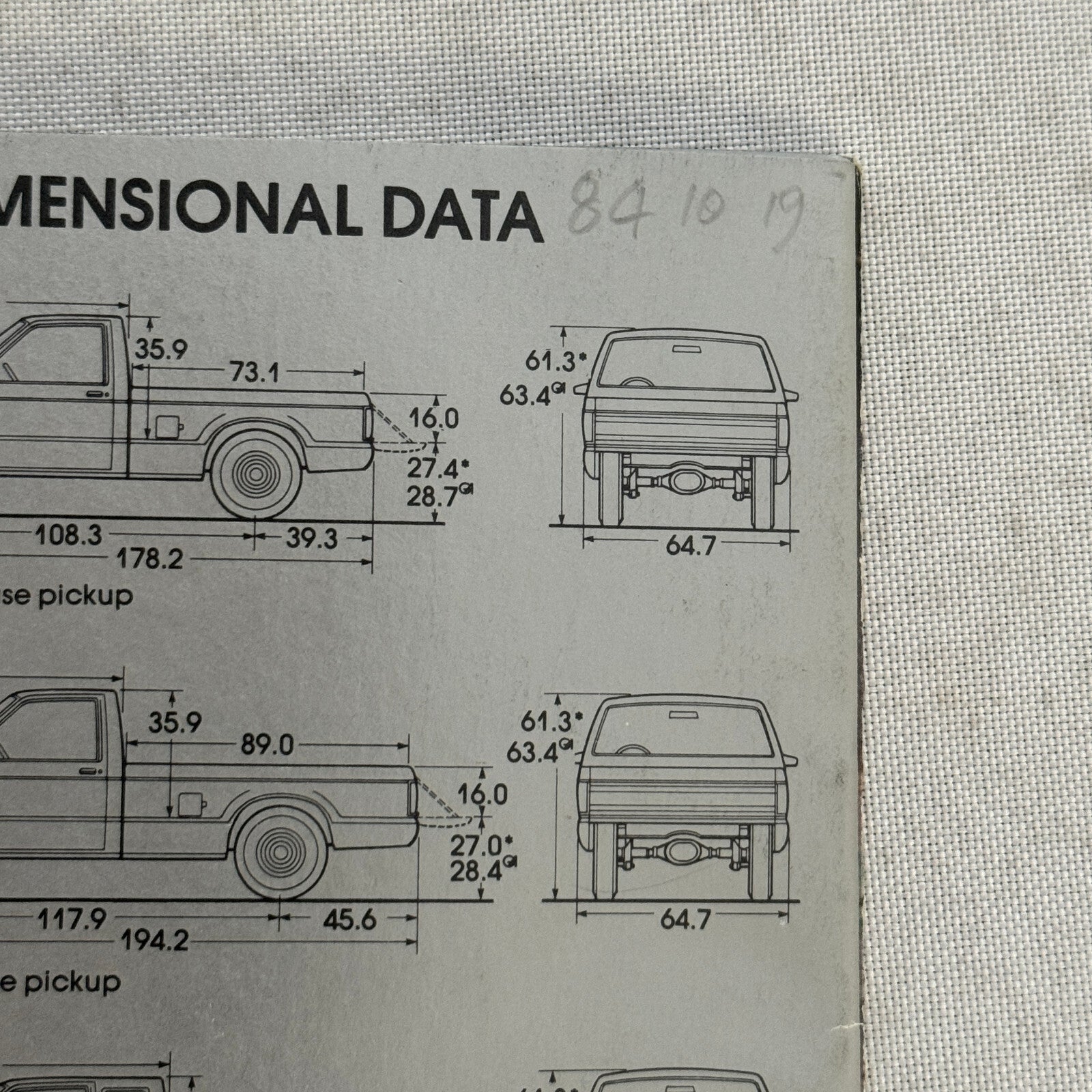 1985 GMC S-15 Pickup S15 Pickup Truck Sales Brochure Catalog Advertising