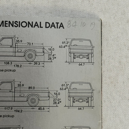 1985 GMC S-15 Pickup S15 Pickup Truck Sales Brochure Catalog Advertising