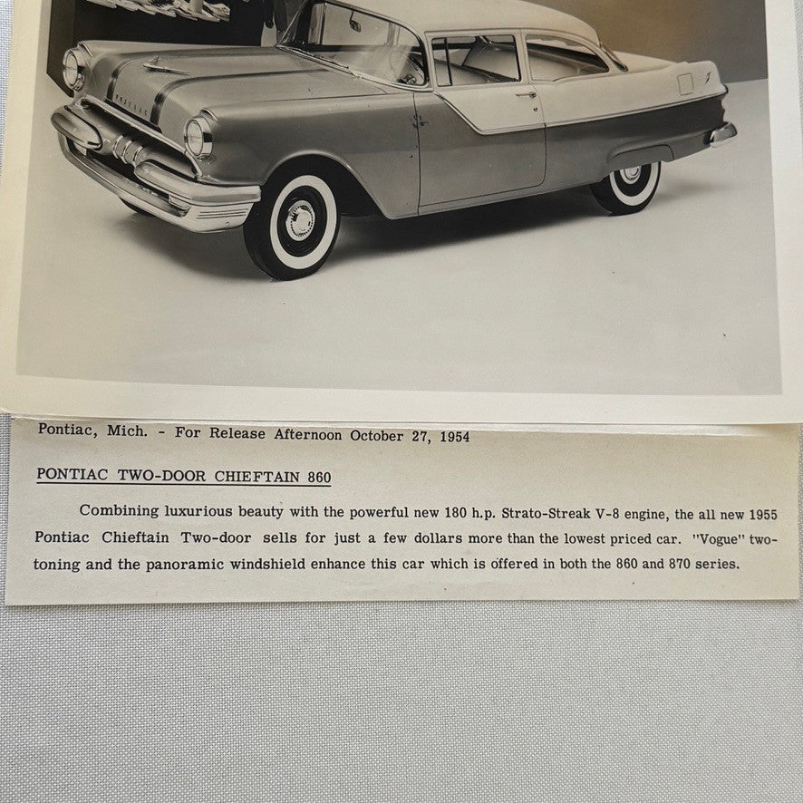 1955 Pontiac Chieftain 860 Coupe Photo Photograph with Caption