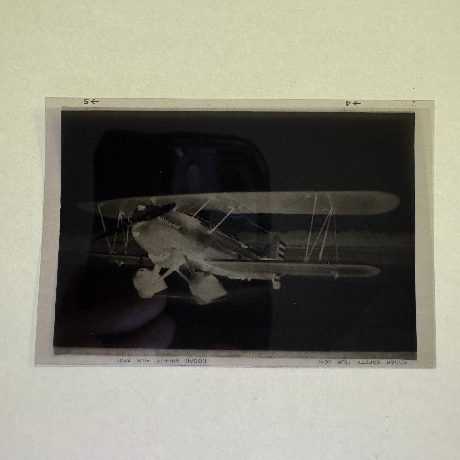 Vintage Photo Negative Curtiss XO-39 Airplane Plane Aircraft Curtiss XO39 XO 39