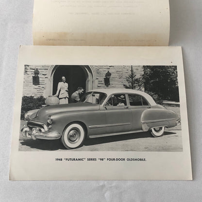 1948 Oldsmobile Series 98 Futuramic Sedan Factory Press Photo Photograph