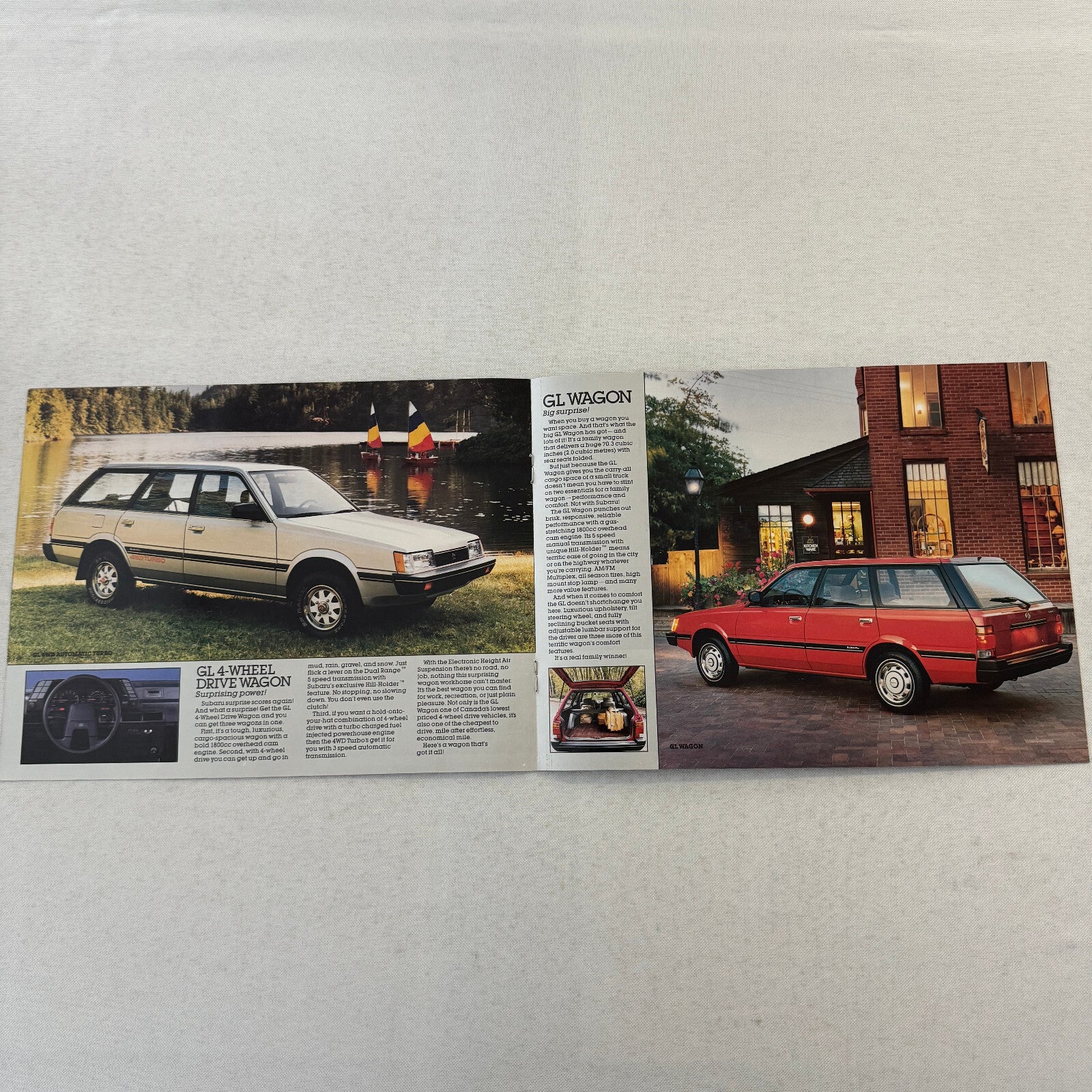 1986 Subaru Car Sales Brochure Catalog Advertising GL Sedan Wagon XT Coupe