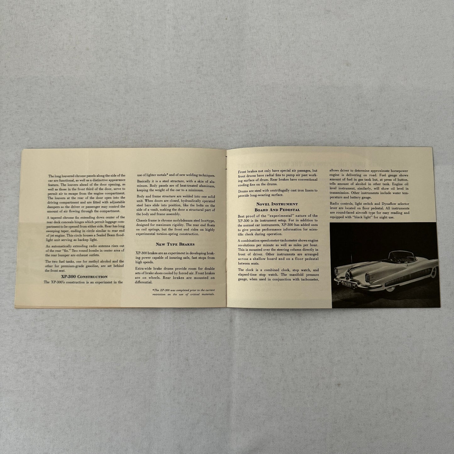 Buick XP-300 Concept Car Prototype Sales Brochure Catalog Advertising